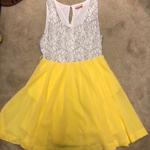 Lacy yellow dress